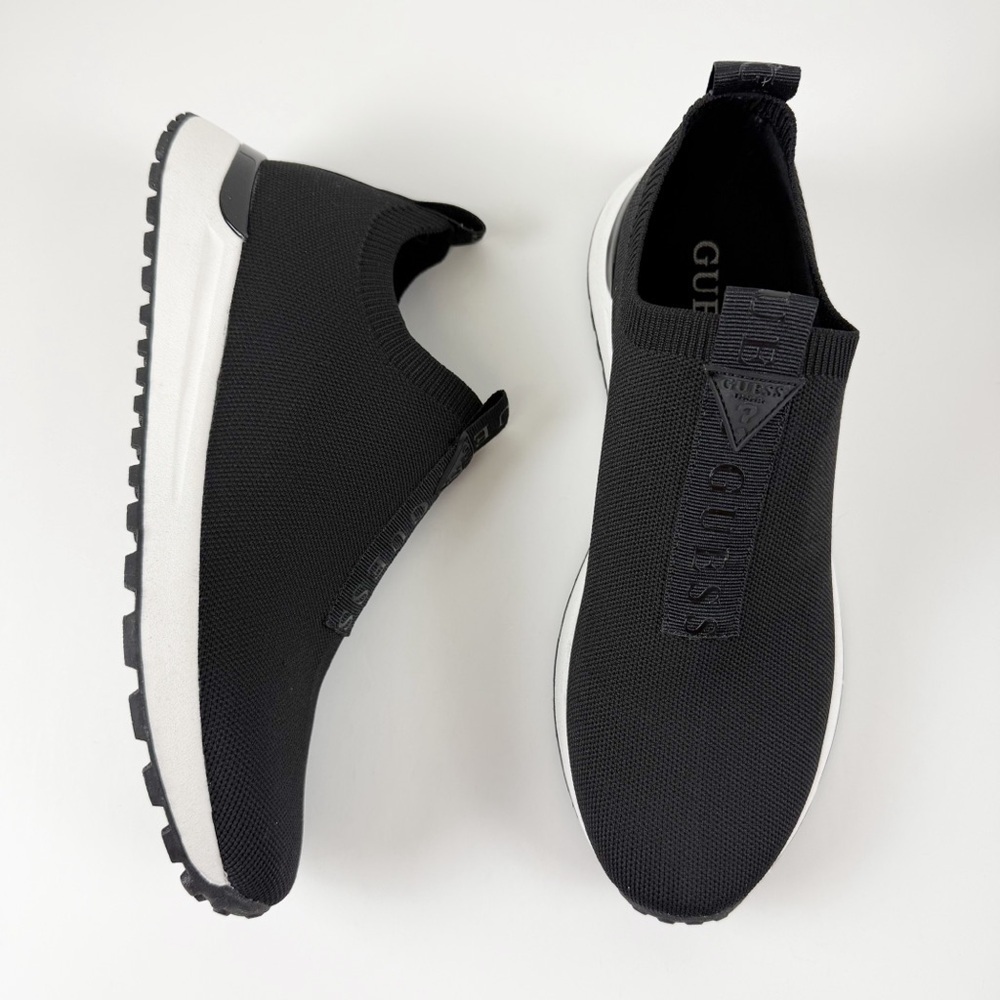 Guess Farroo Knit Slip-On Sneakers Womens 10M Black NEW